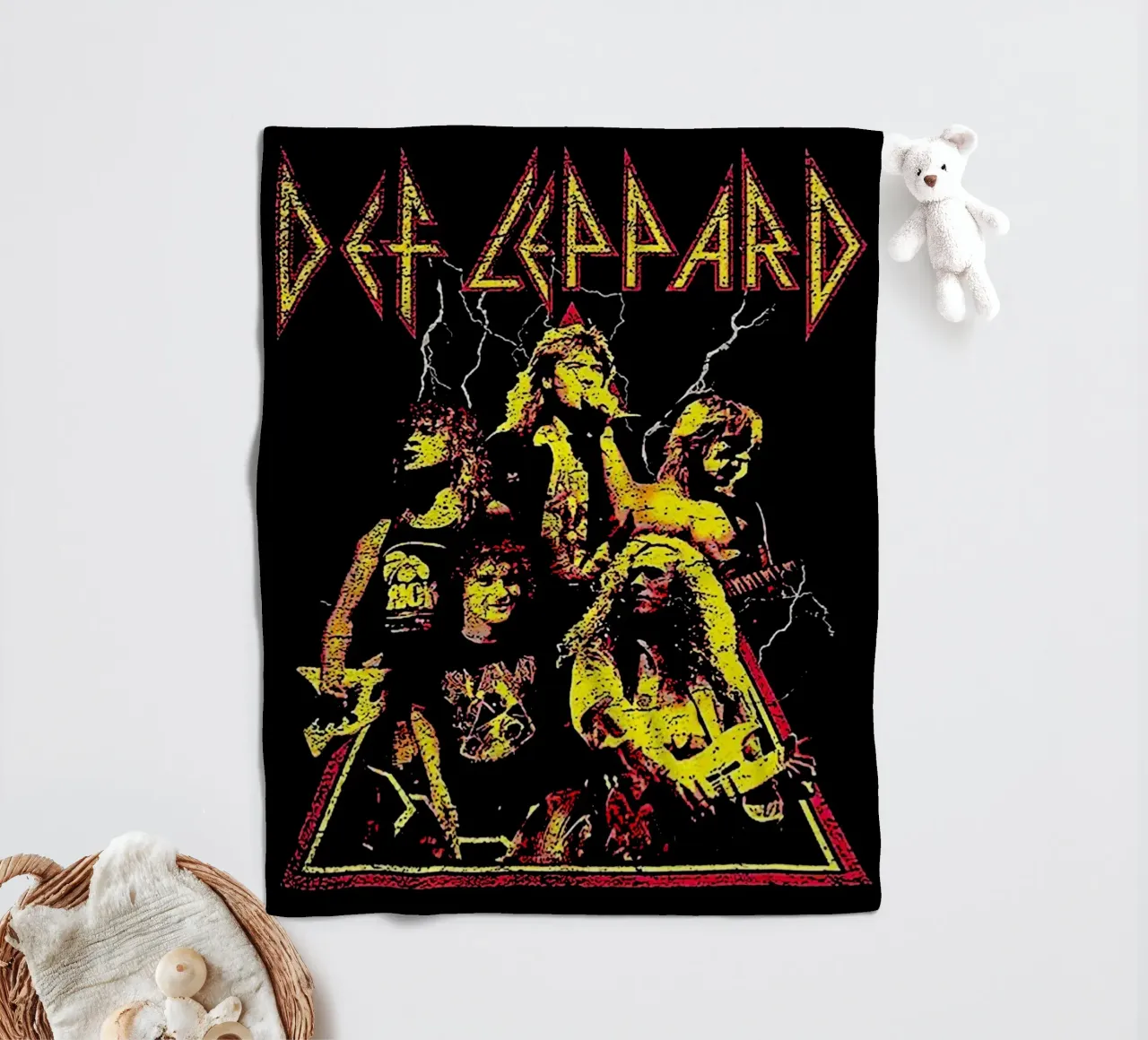 Def Leppard 2 Art fleece blanket by music soul