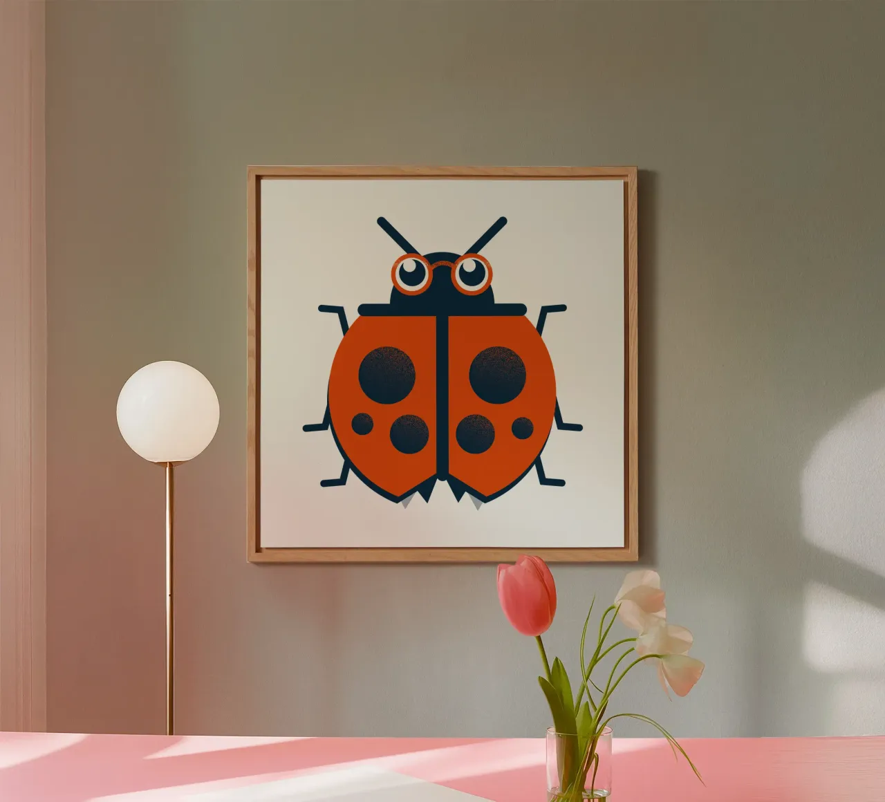 Coccinella - La coccinella fortunata alluminio dibond da 2fevrierArtStudio