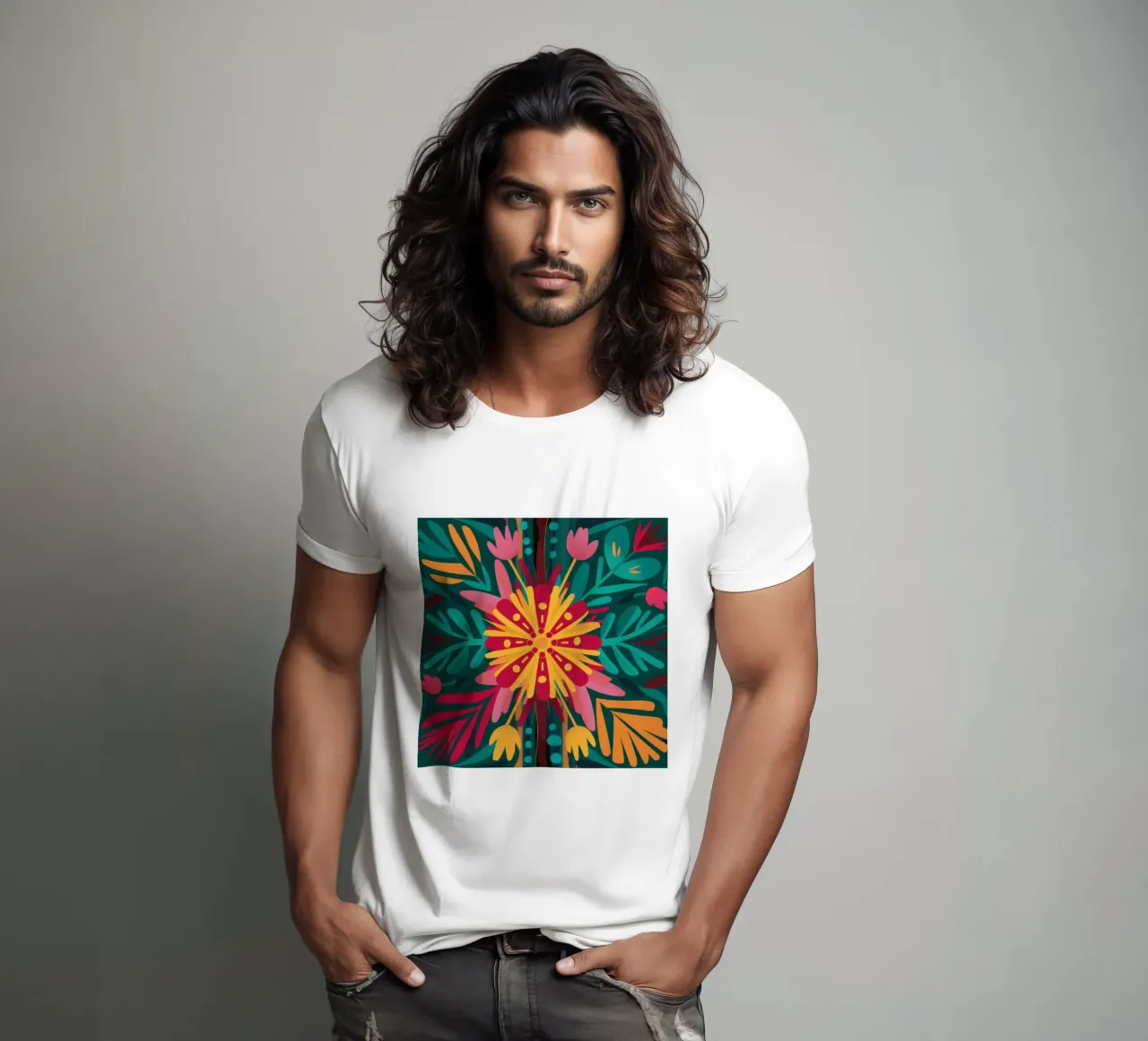 Kaleidoscope Bloom Burst t-shirt by Lune Dreams