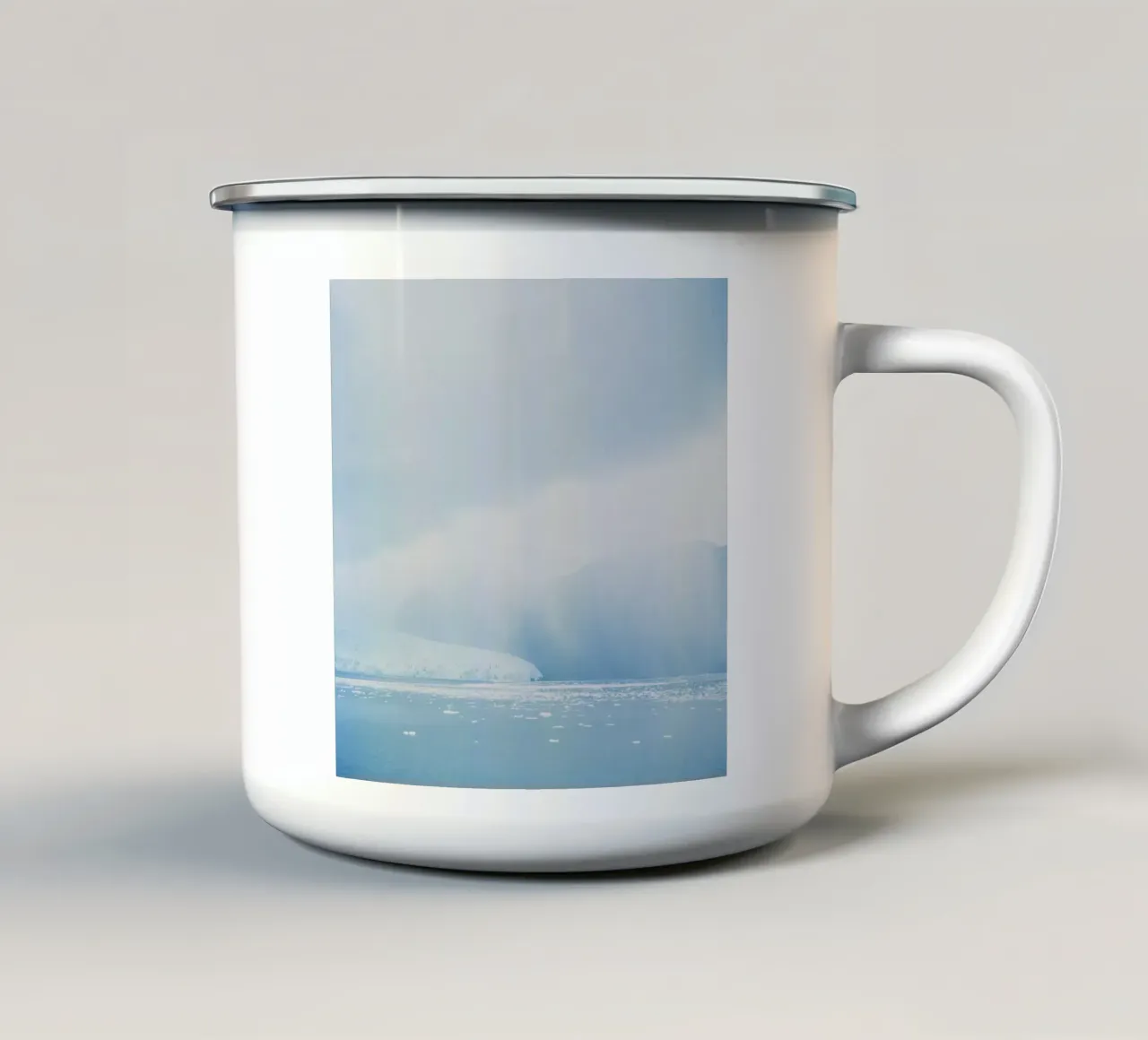Glacier at the End of the World enamel mug by KISSA STUDIO