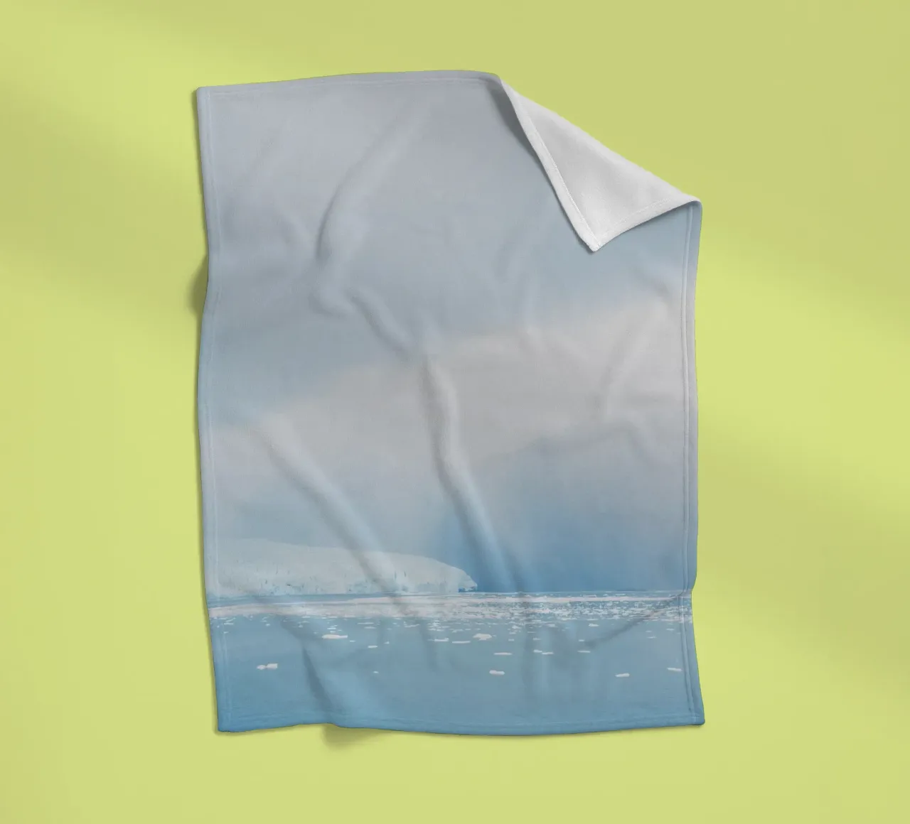 Glacier at the End of the World fleece blanket by KISSA STUDIO
