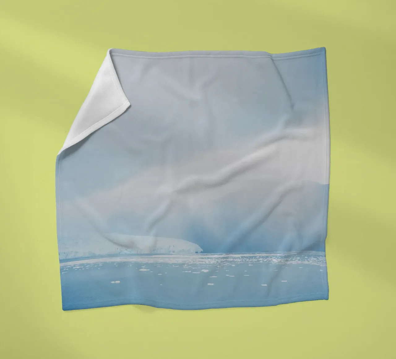 Glacier at the End of the World fleece blanket by KISSA STUDIO
