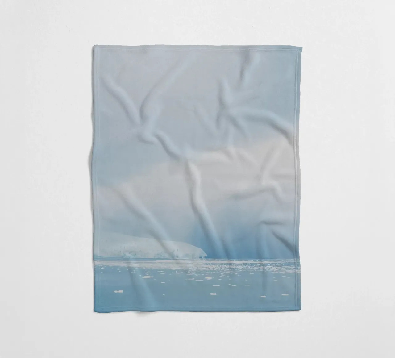 Glacier at the End of the World fleece blanket by KISSA STUDIO