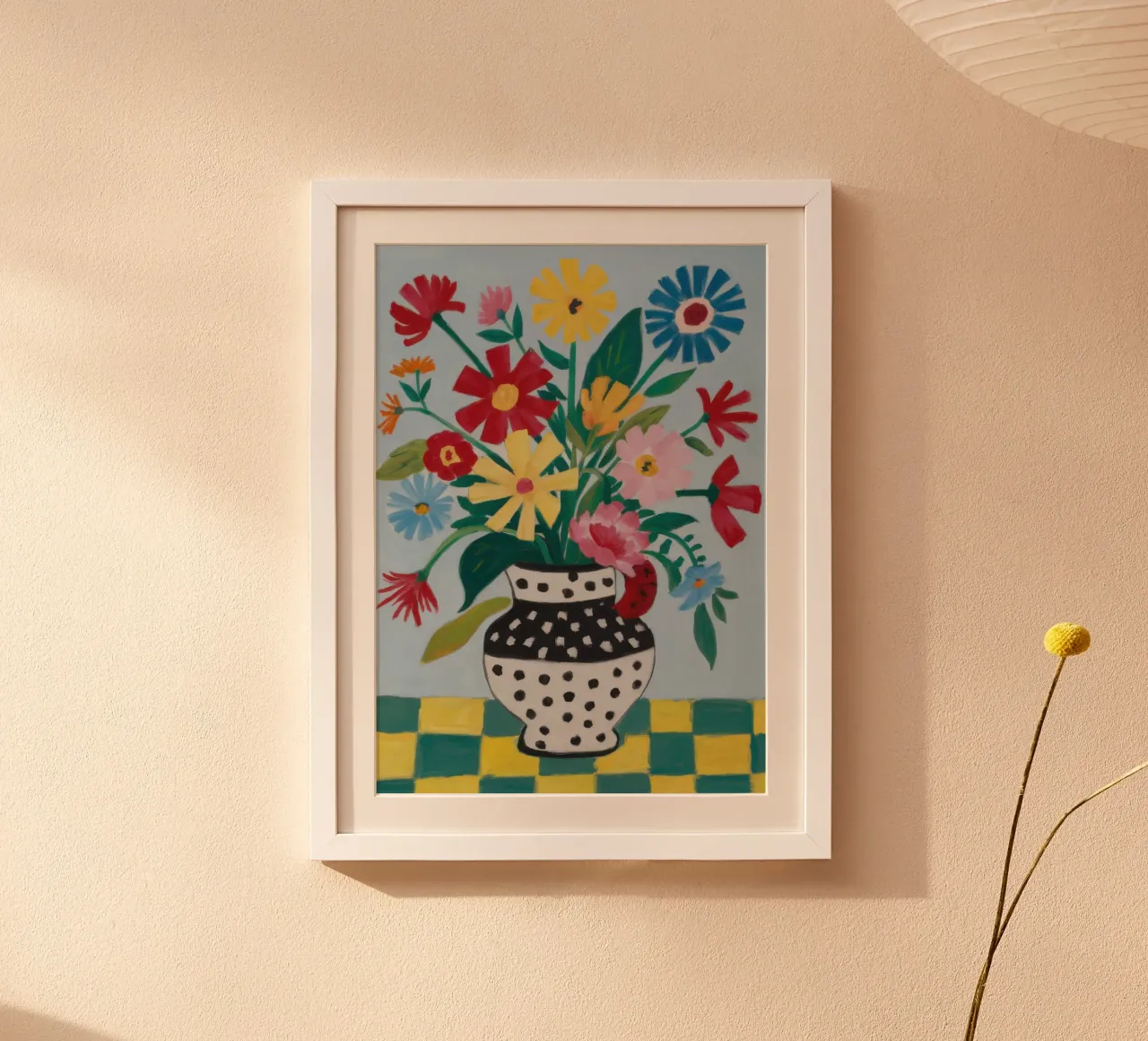 Vaso maculato Medley poster con telaio in legno da Lune Dreams