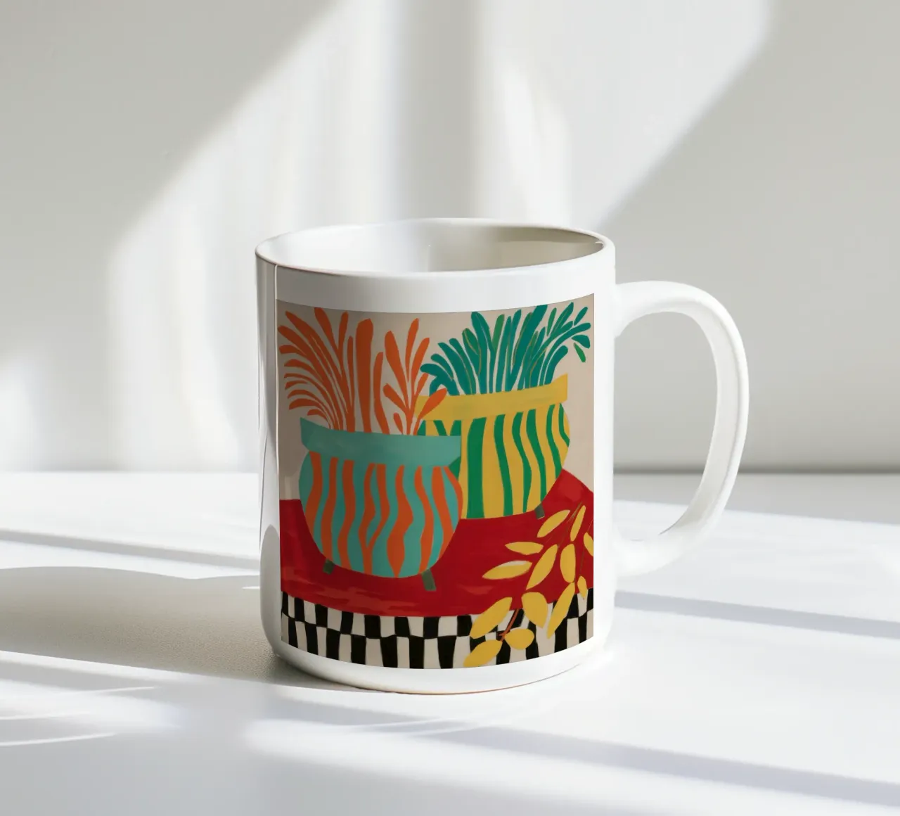 Tavolo a scacchi Tropics tazza in ceramica da Lune Dreams