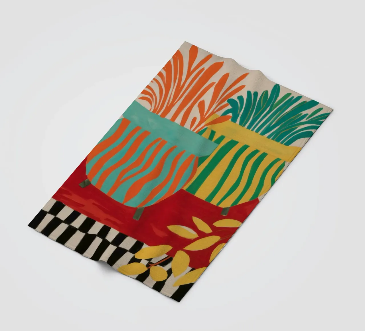 Tavolo a scacchi Tropics coperta in pile da Lune Dreams