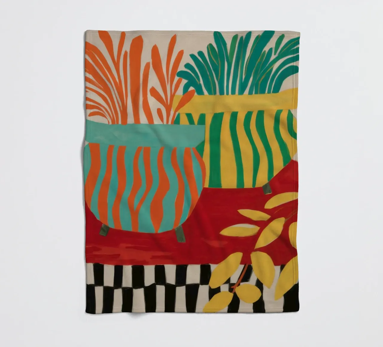 Tavolo a scacchi Tropics coperta in pile da Lune Dreams