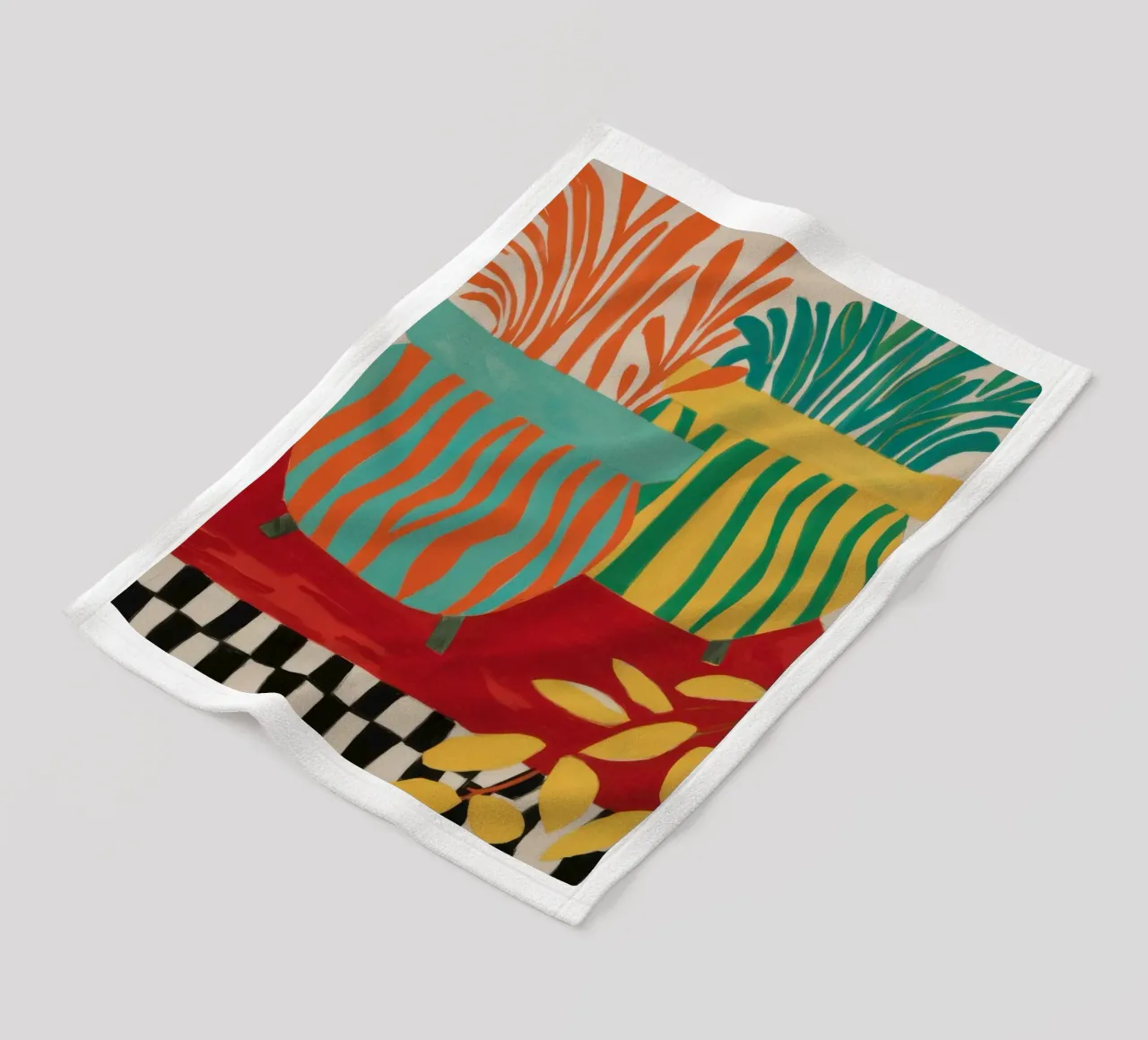 Tavolo a scacchi Tropics coperta in pile da Lune Dreams