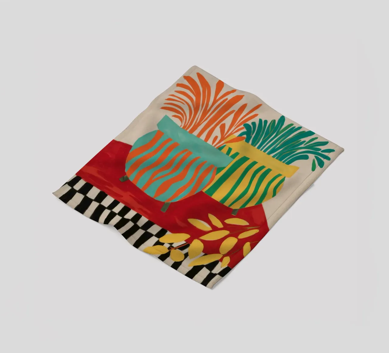 Tavolo a scacchi Tropics coperta in pile da Lune Dreams