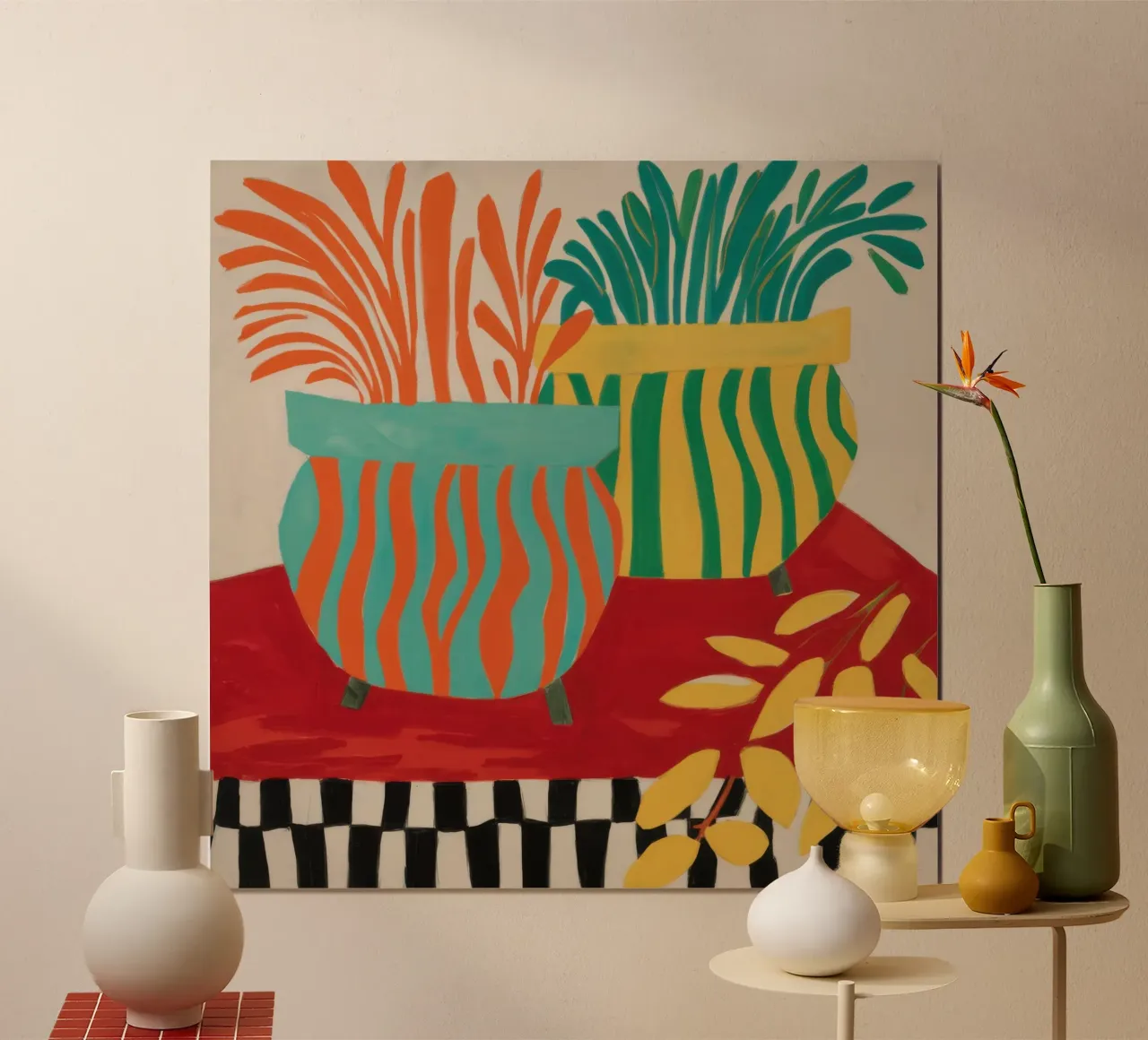Tavolo a scacchi Tropics carta hahnemühle da Lune Dreams