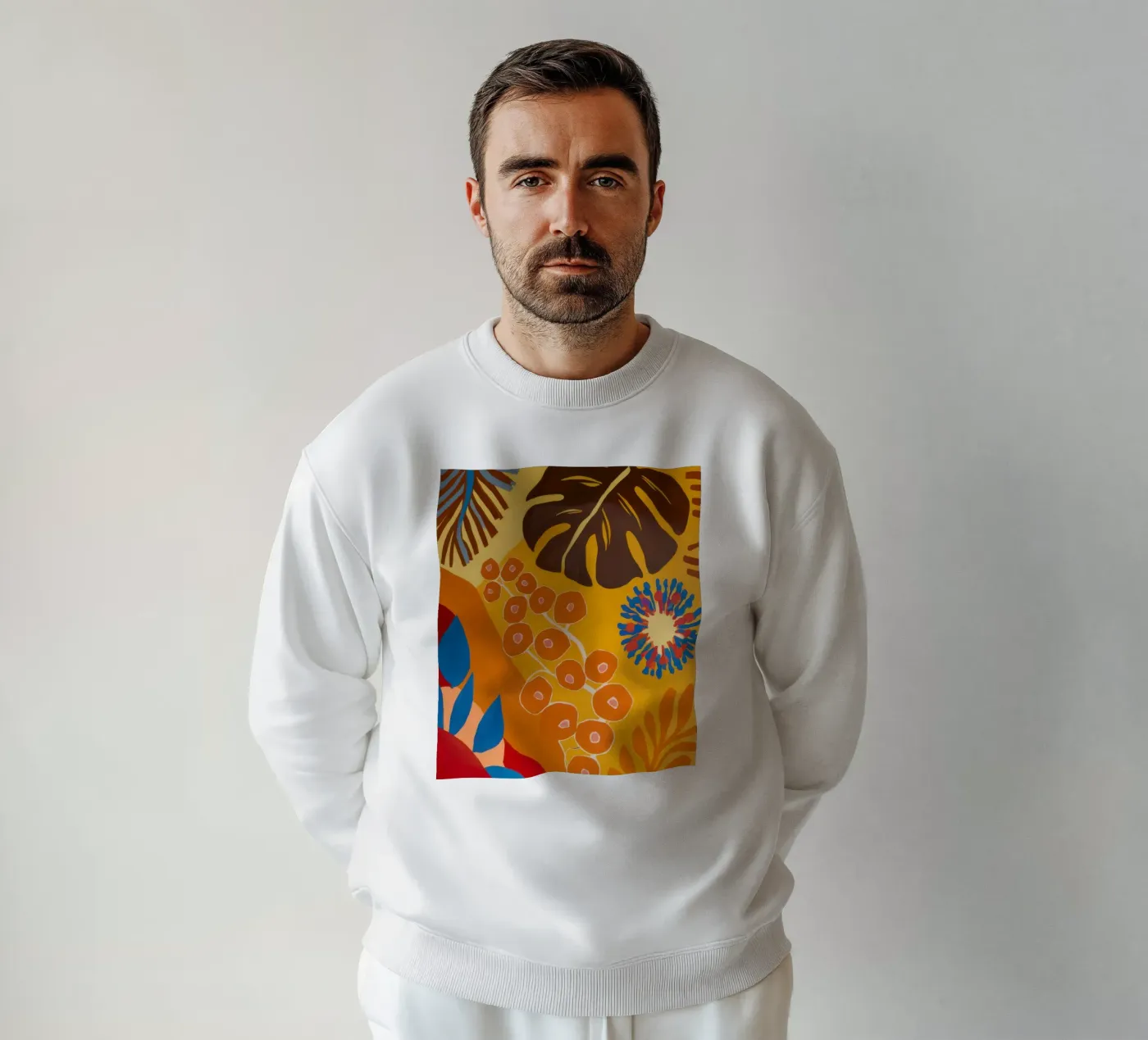 Orange Patterned Bloom felpa da Lune Dreams