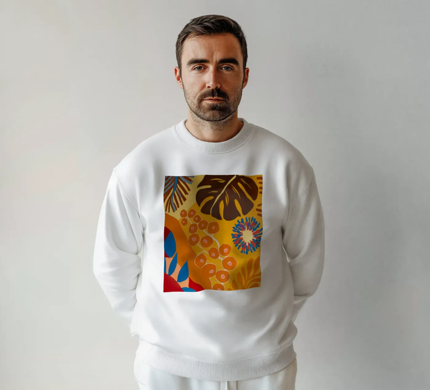 Orange Patterned Bloom felpa da Lune Dreams