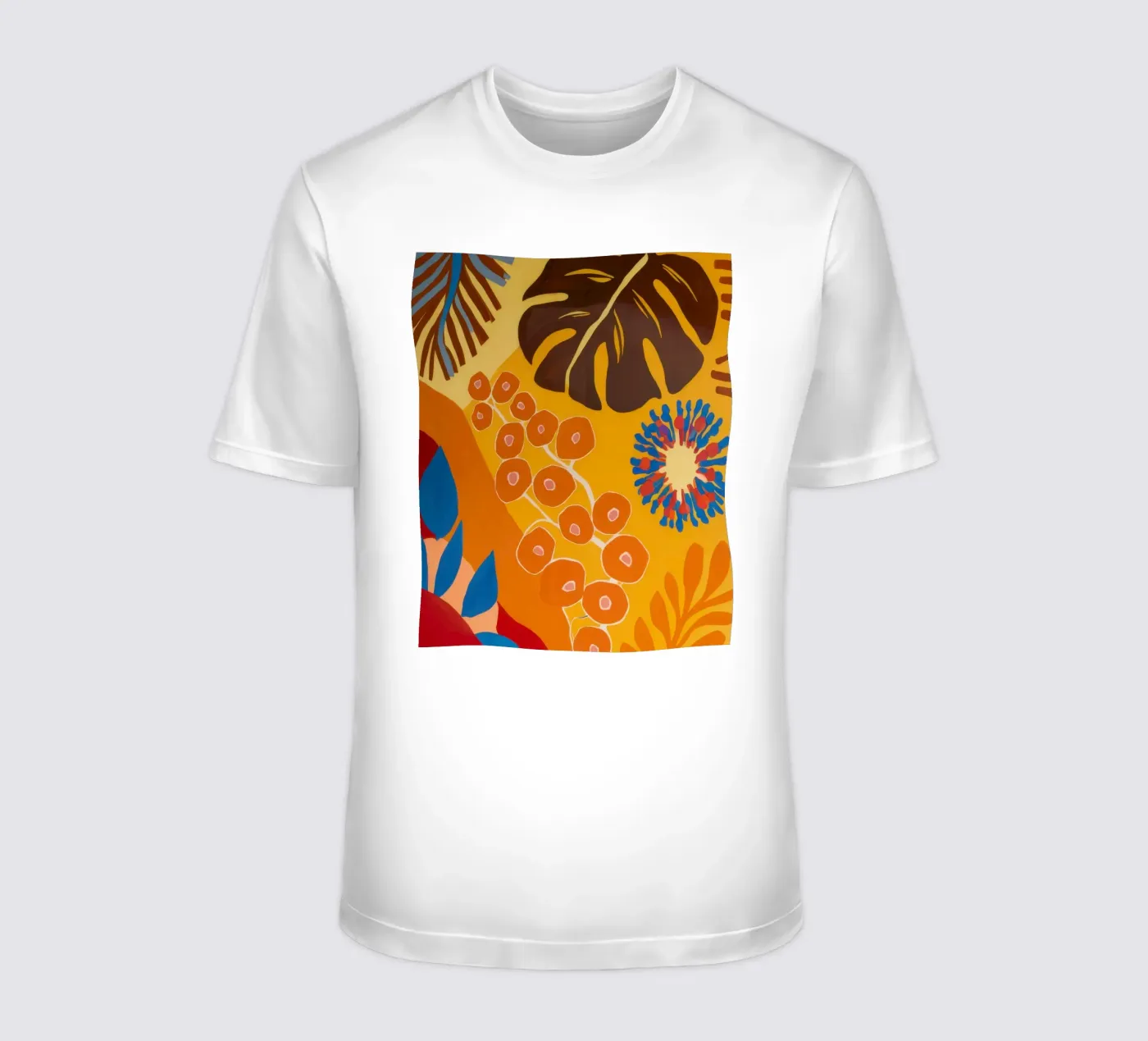 Orange Patterned Bloom t-shirt by Lune Dreams