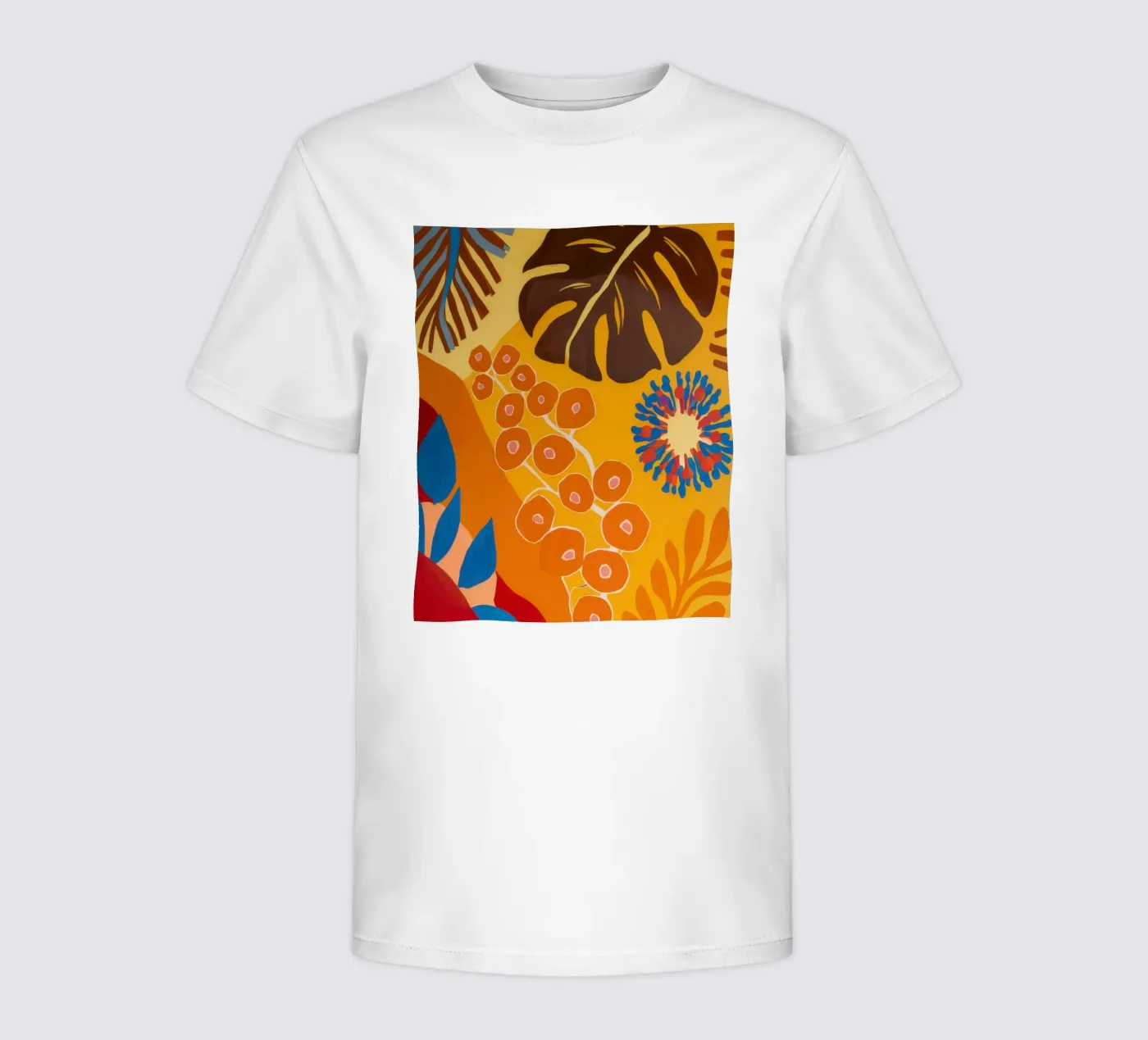 Orange Patterned Bloom t-shirt bambini da Lune Dreams