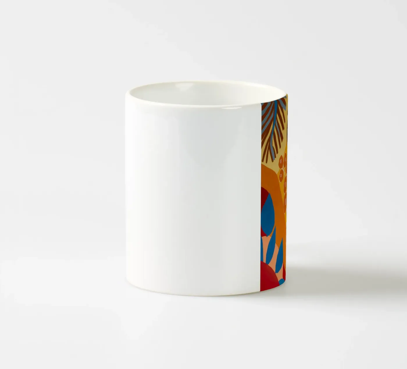 Orange Patterned Bloom ceramic mug by Lune Dreams