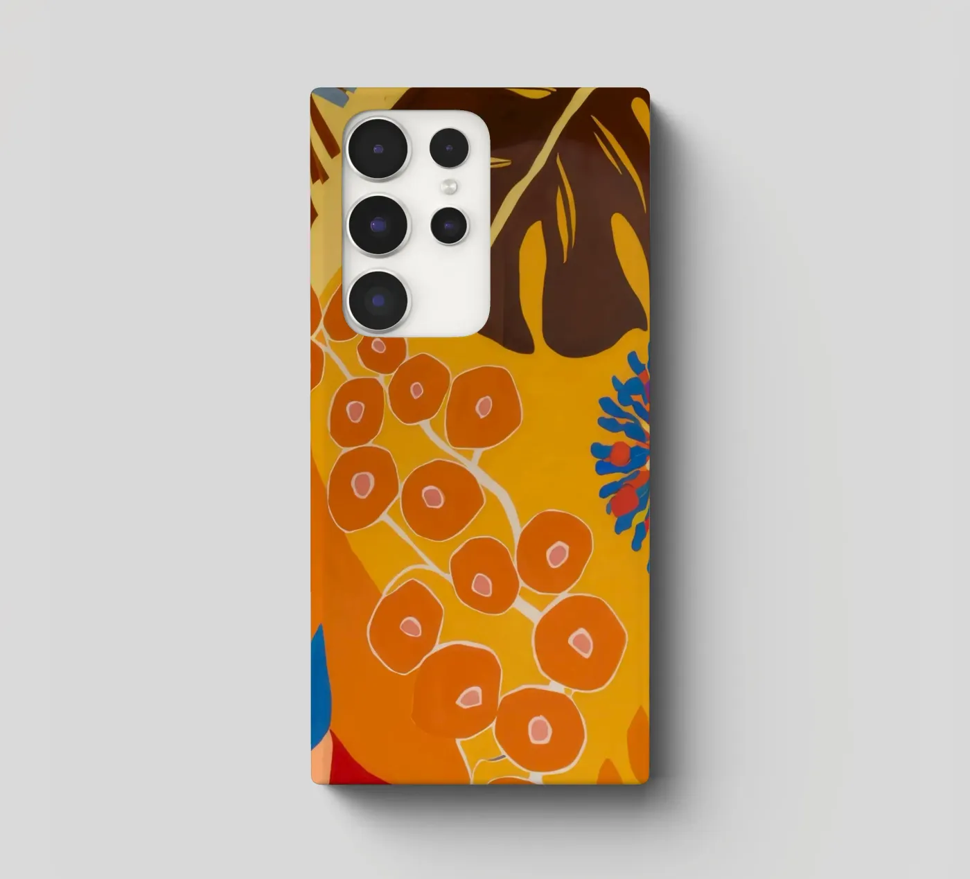 Fiore a motivi arancioni cover samsung da Lune Dreams