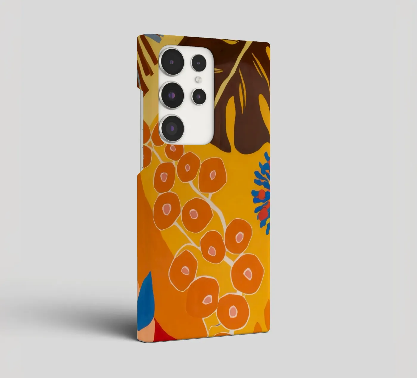 Fiore a motivi arancioni cover samsung da Lune Dreams