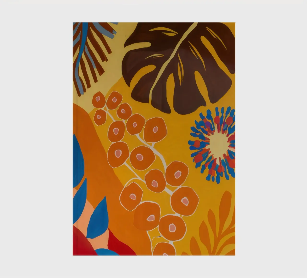 Orange Patterned Bloom notebook by Lune Dreams
