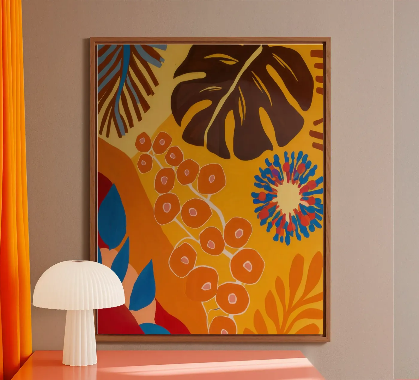 Orange Patterned Bloom forex plate by Lune Dreams