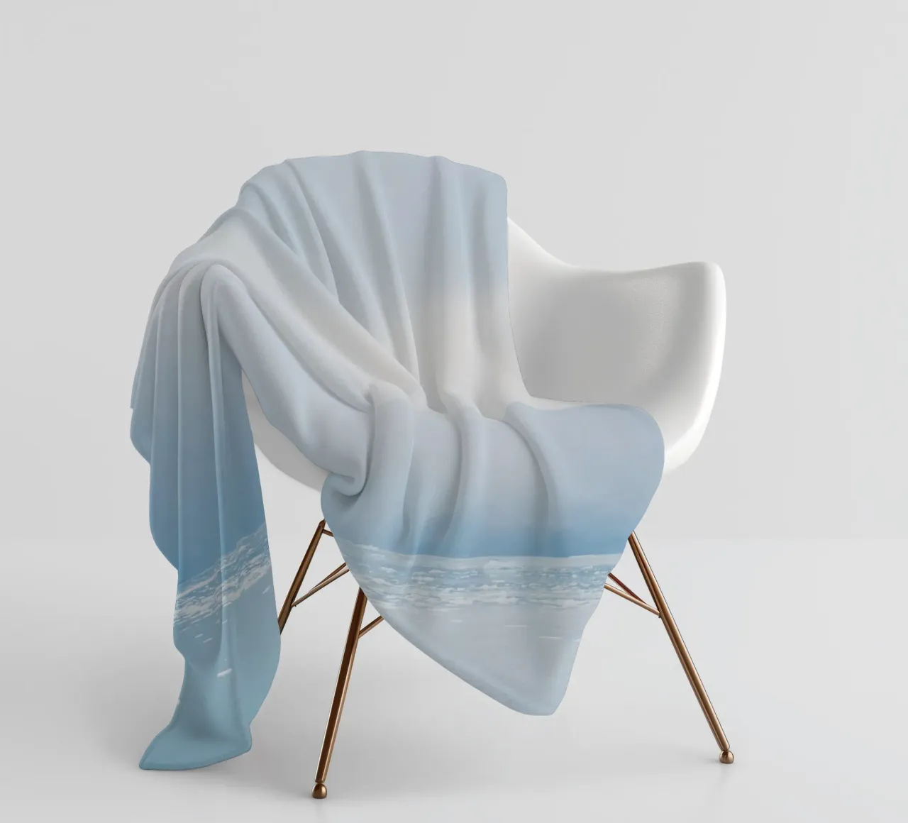 Glacier at the end of the world fleece blanket by KISSA STUDIO
