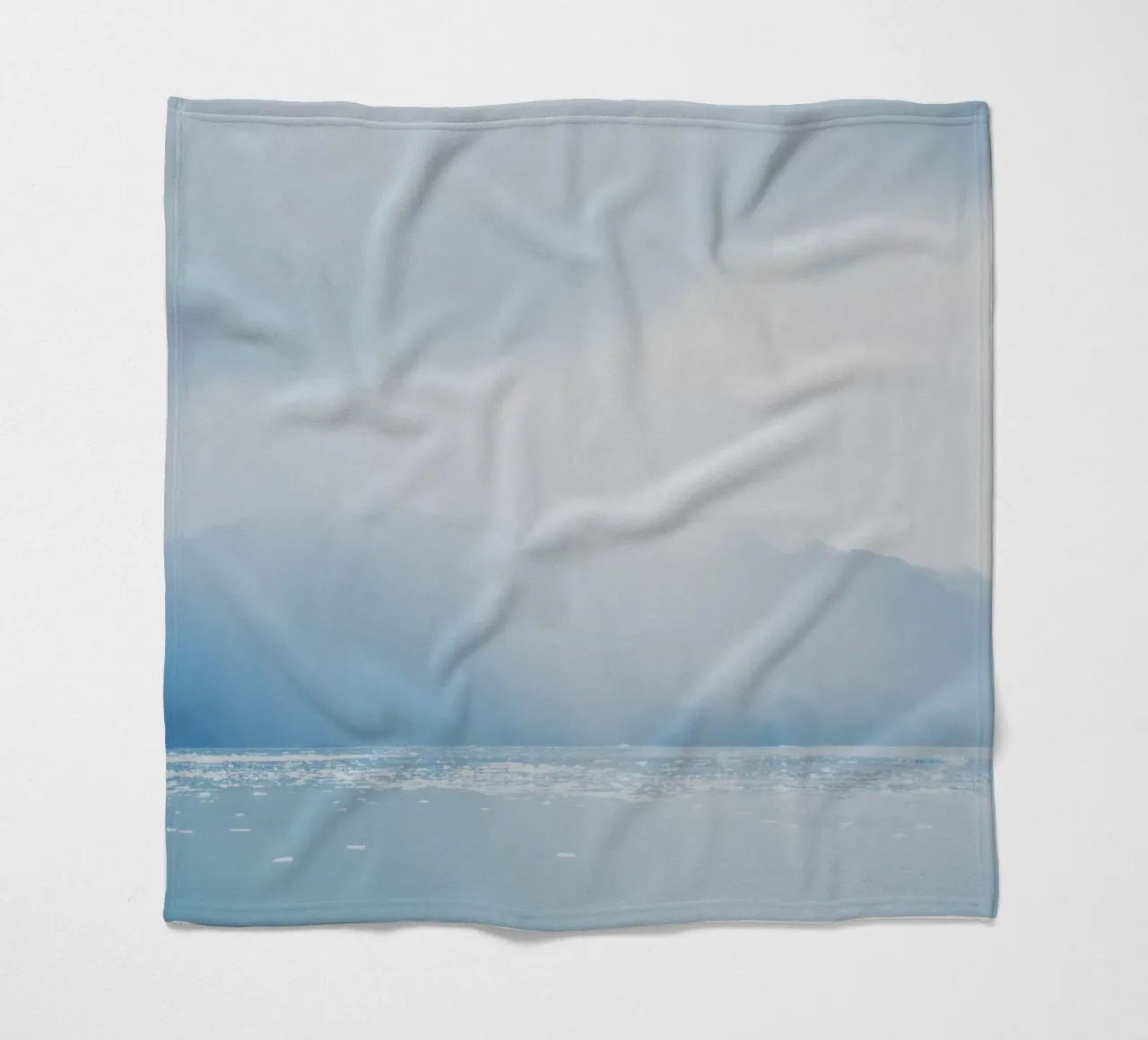 Glacier at the end of the world fleece blanket by KISSA STUDIO