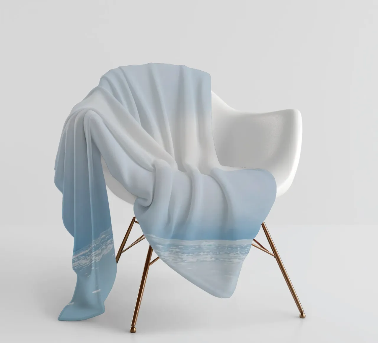 Glacier at the end of the world fleece blanket by KISSA STUDIO