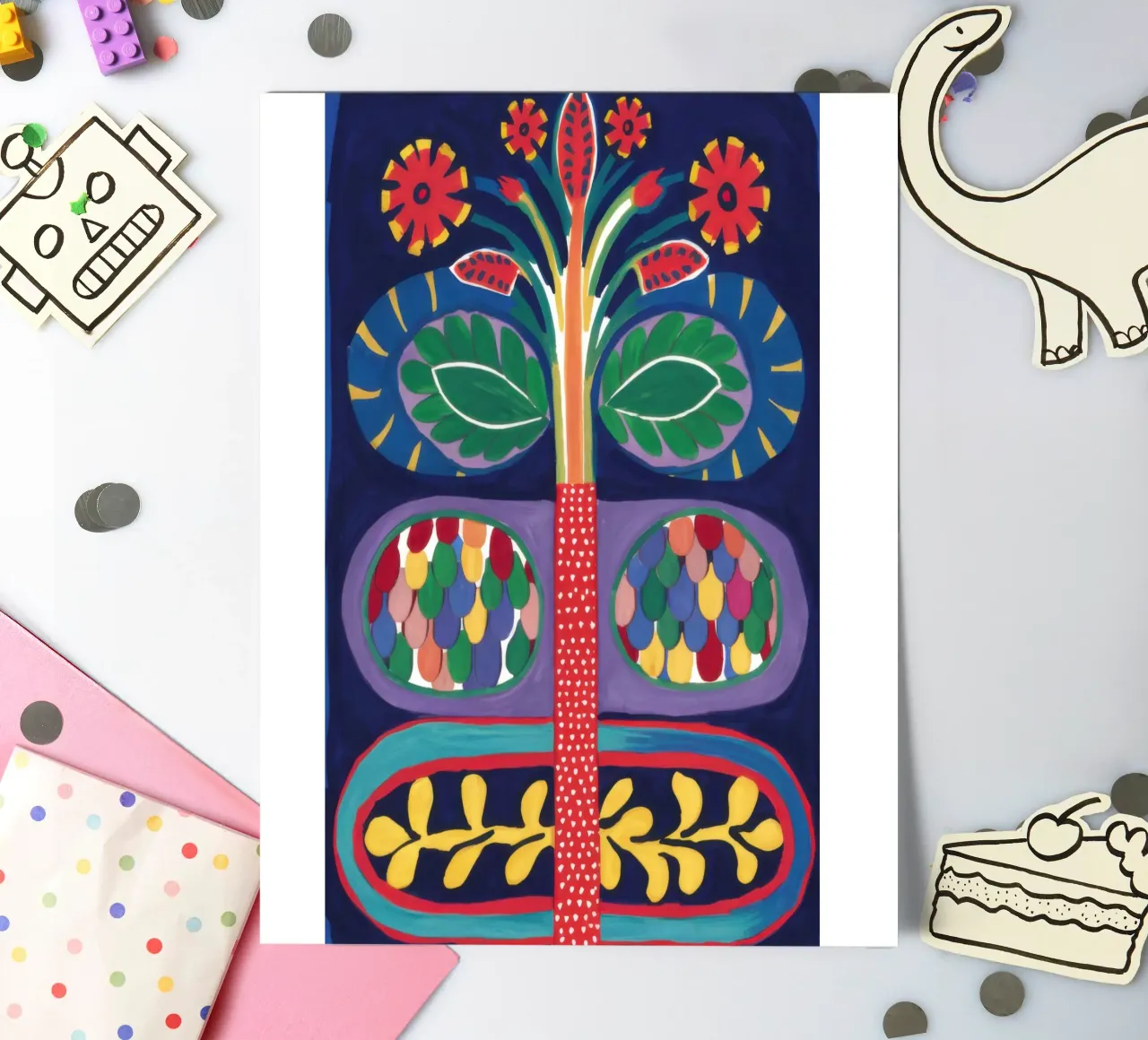 Symmetrical Life Tree sticker sheet by Lune Dreams