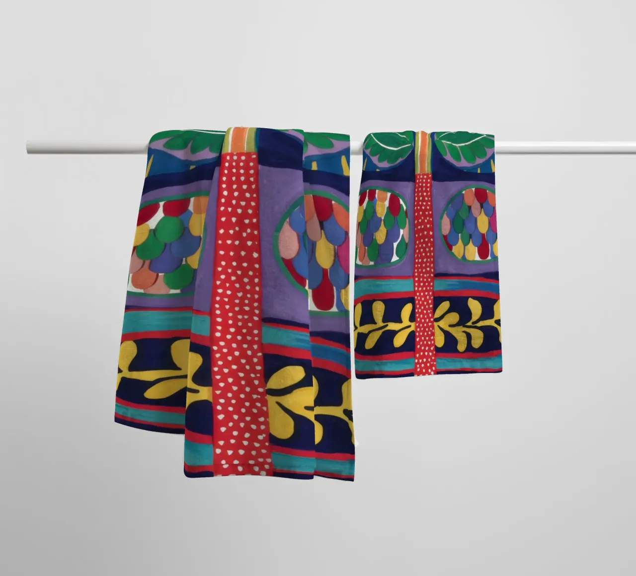 Symmetrical Life Tree towel by Lune Dreams