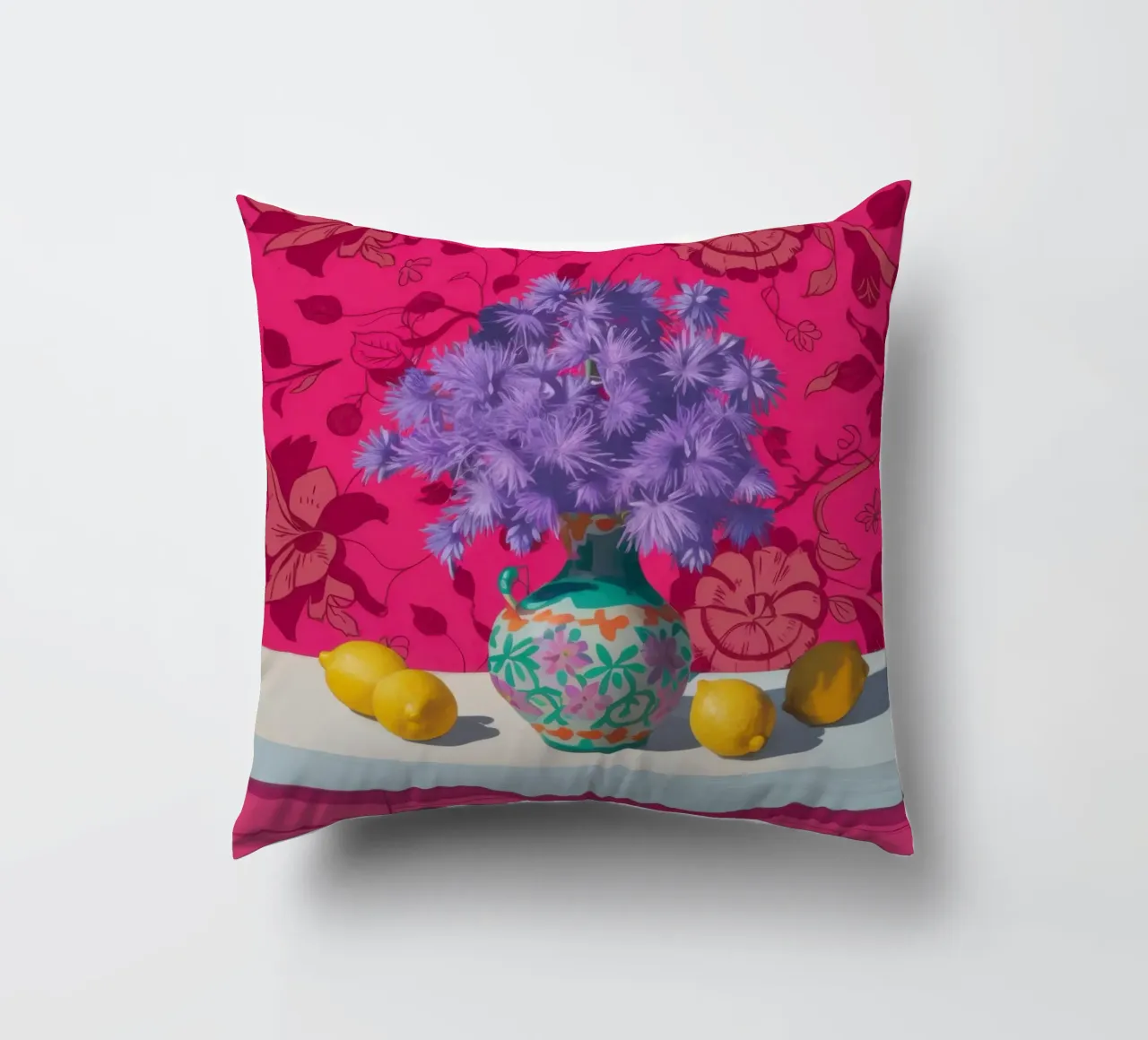 Ortensia Limone Immobile cuscino da Lune Dreams