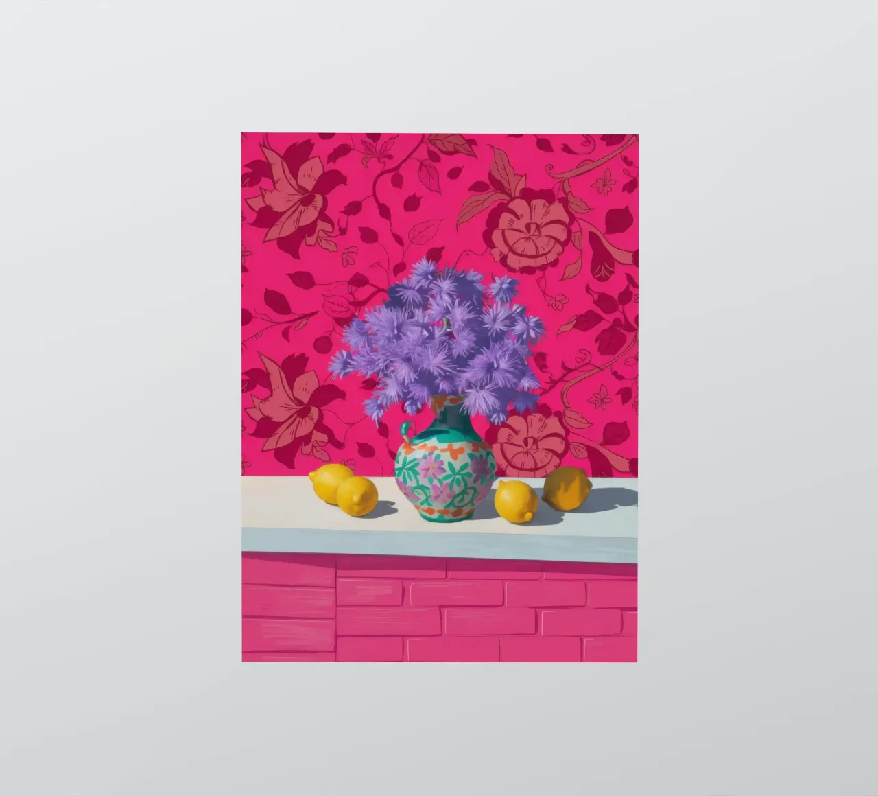 Hortensie Zitrone Stille Sticker von Lune Dreams