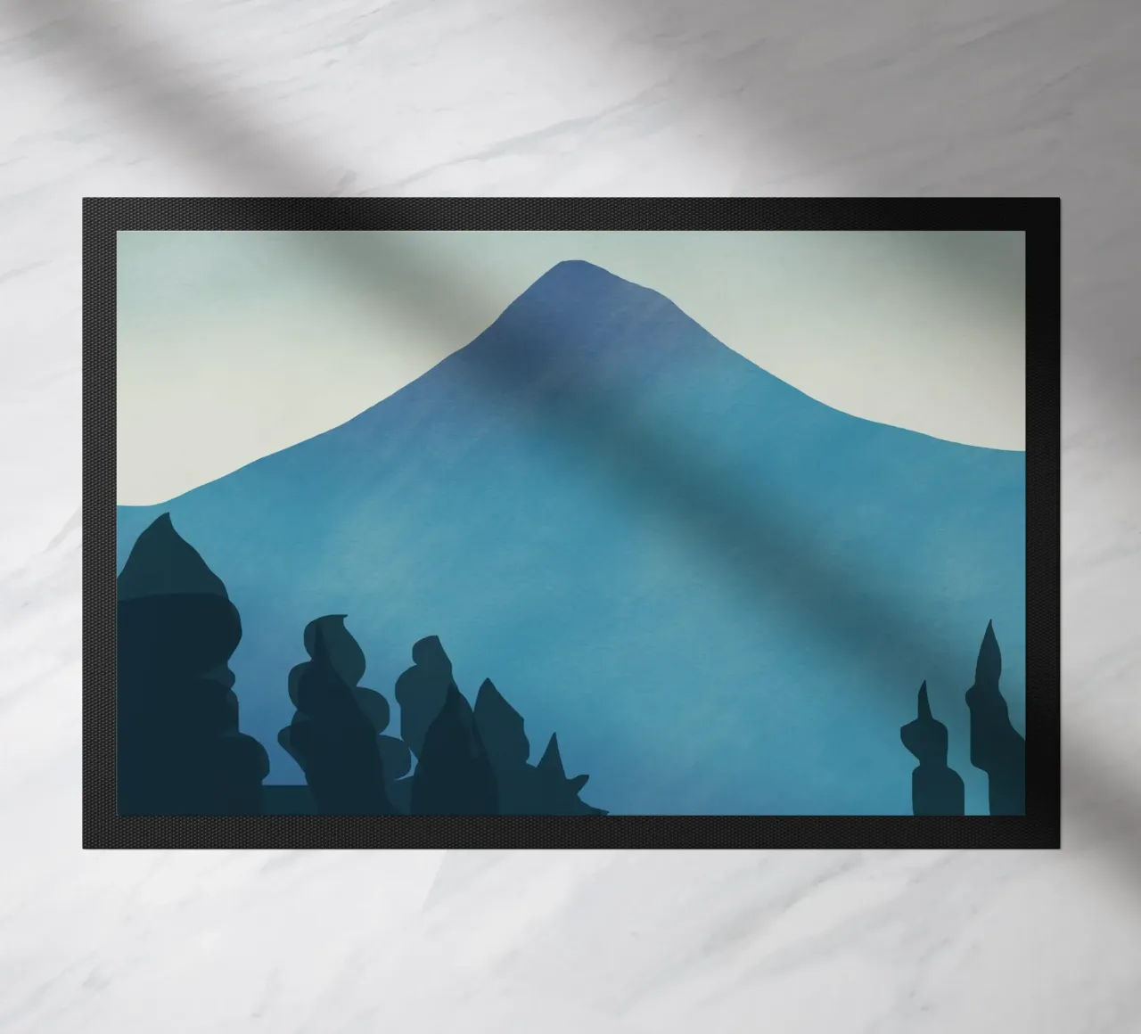 Blue mountain doormat by Little Dean