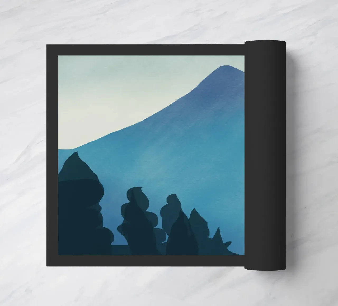 Blue mountain doormat by Little Dean