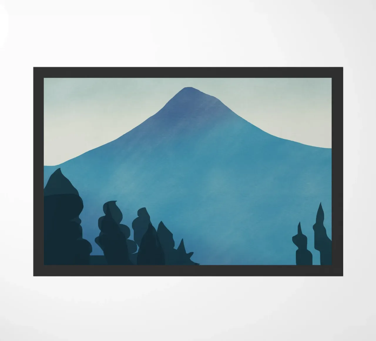 Blue mountain doormat by Little Dean