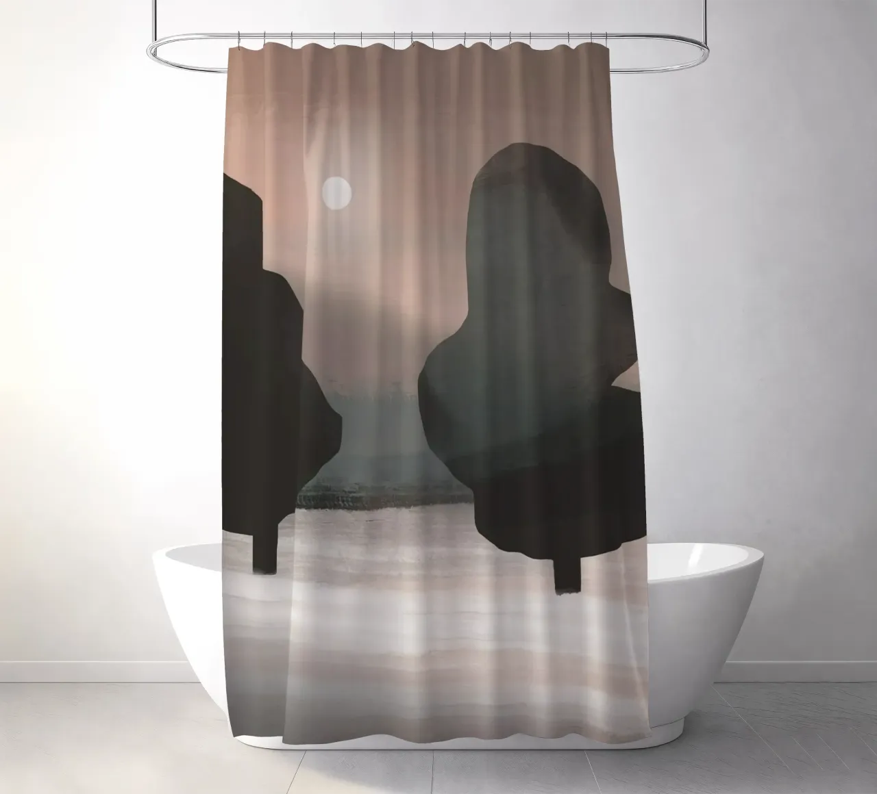 Winter sun shower curtain by Little Dean