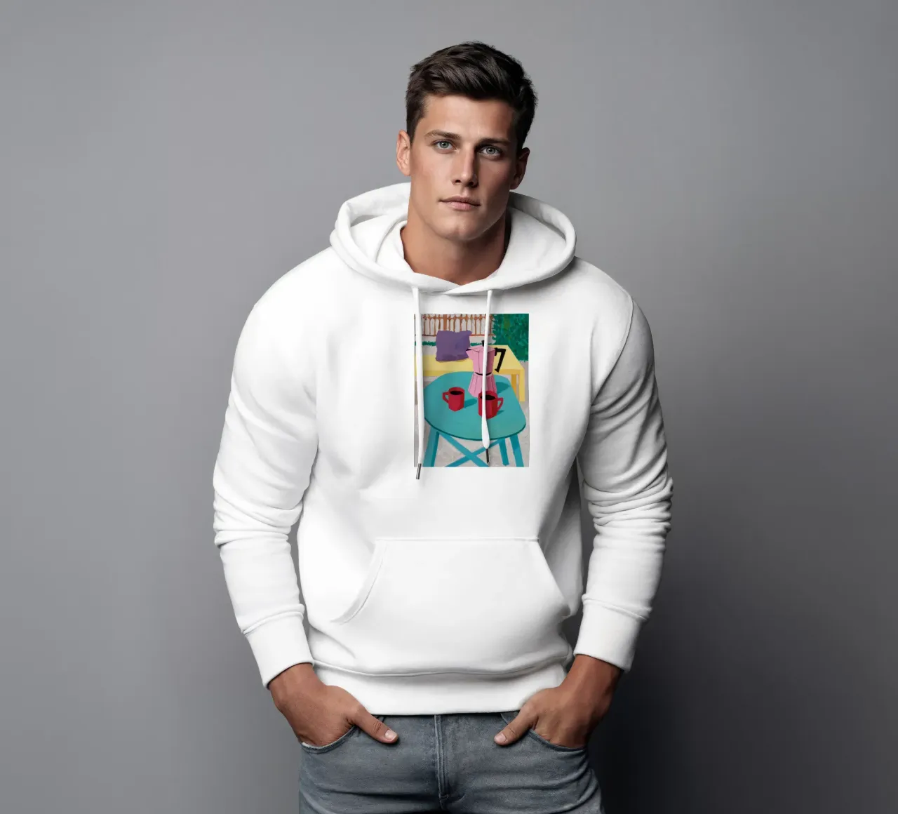 Mesa Turquesa Café sudadera con capucha de Lune Dreams