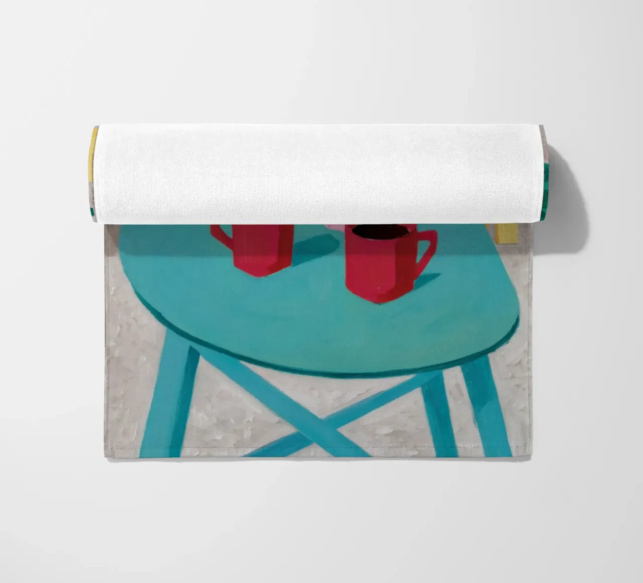 Turquoise Table Coffee beach towel by Lune Dreams
