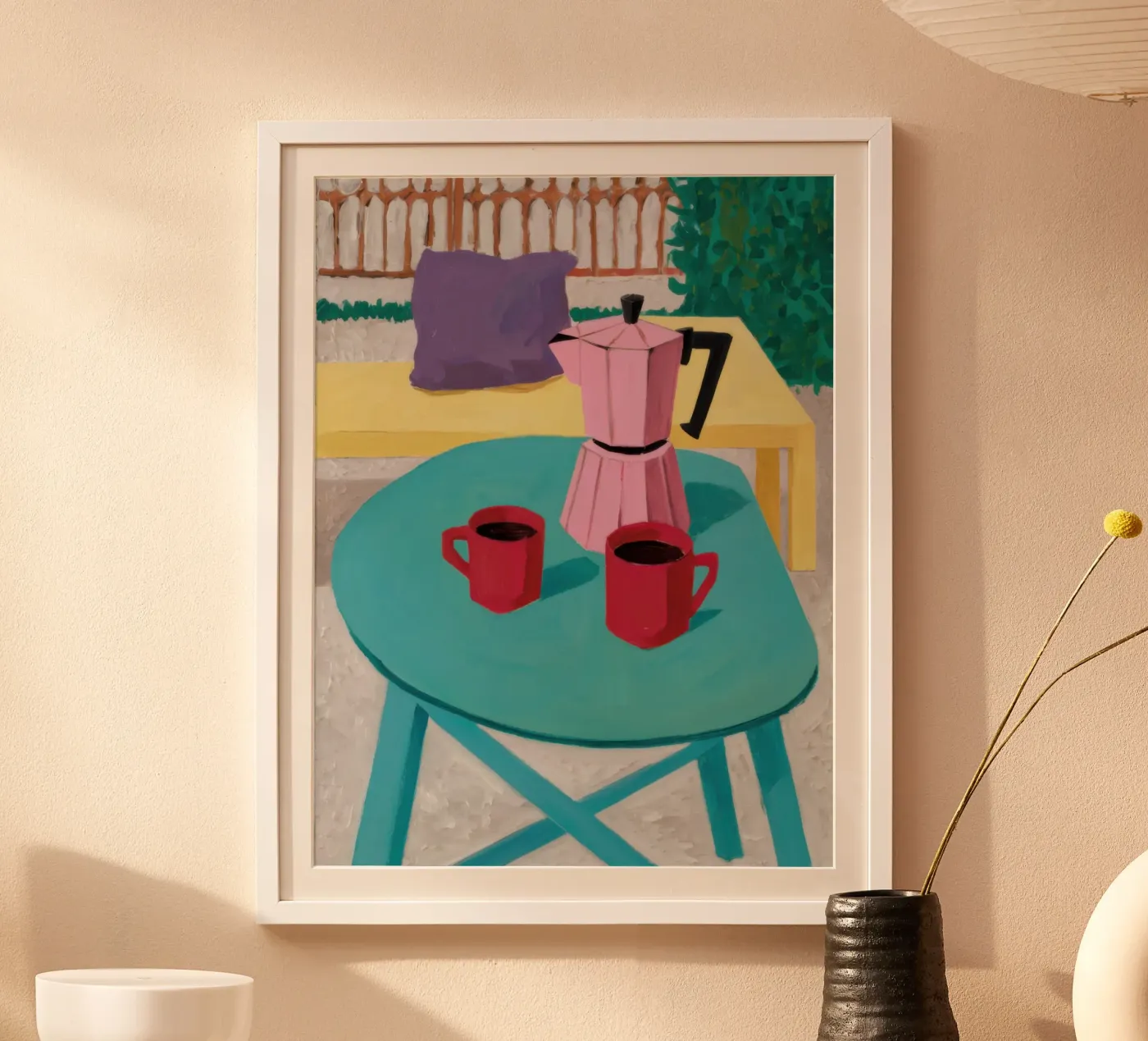 Turquoise Table Coffee poster by Lune Dreams