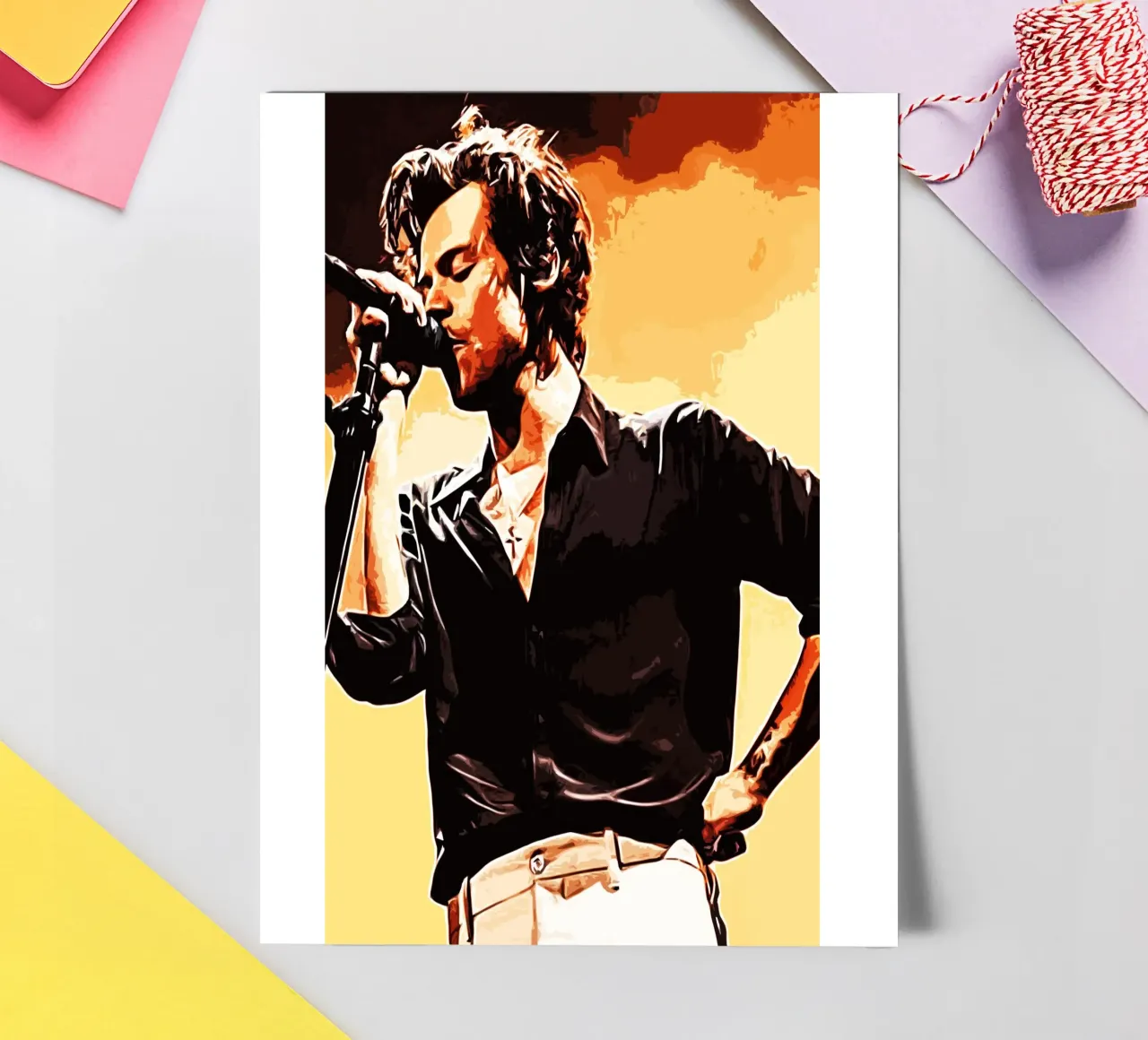 Harry Styles 1 Art sticker sheet by music soul