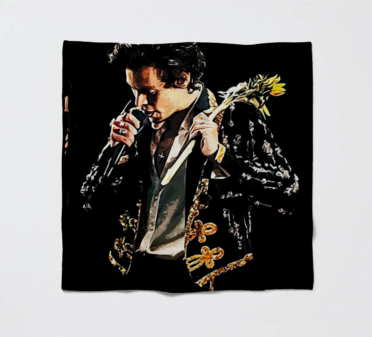 Harry Styles Art fleece blanket by music soul