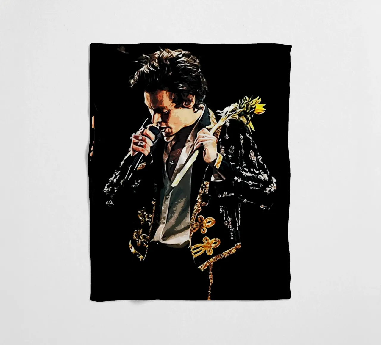 Harry Styles Art fleece blanket by music soul