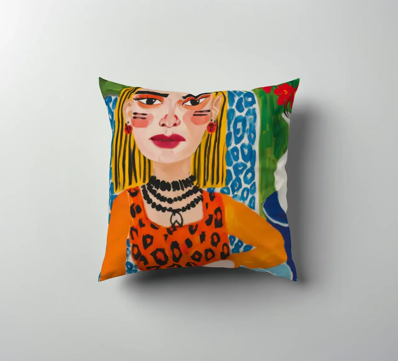 Leopard Print Poise decorative cushion by Lune Dreams