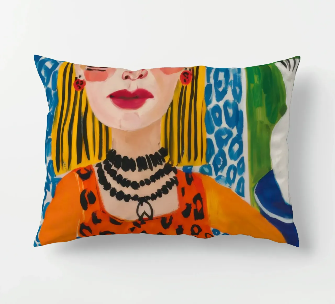 Leopard Print Poise decorative cushion by Lune Dreams