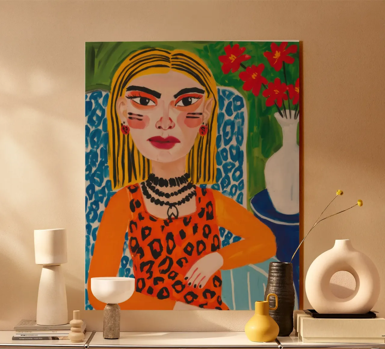 Leopard Print Poise acrylic glass by Lune Dreams