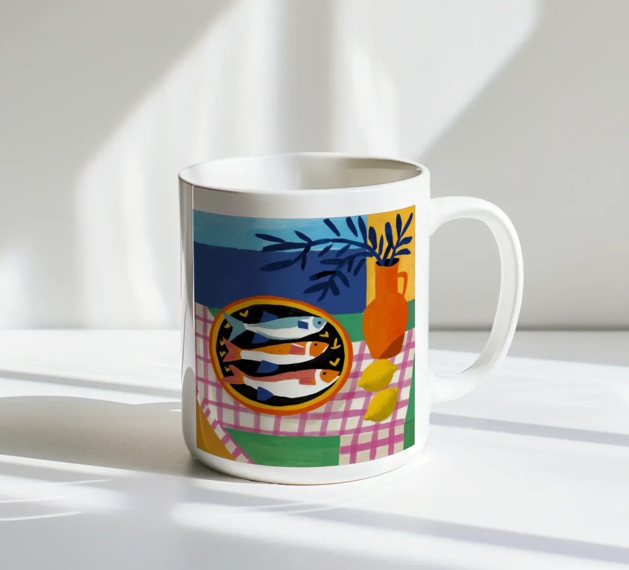 Piatto di sardine Limoni tazza in ceramica da Lune Dreams