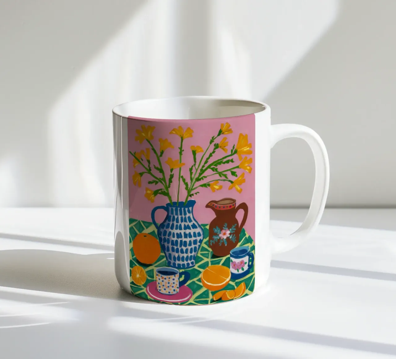 Daffodil Teatime tazza in ceramica da Lune Dreams