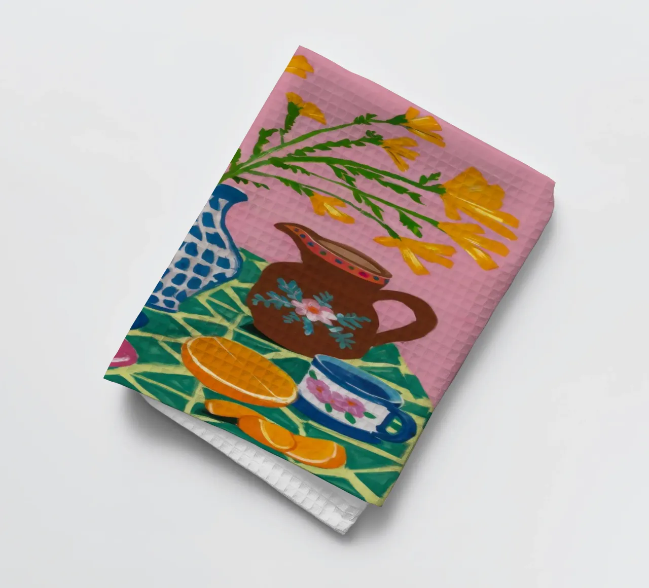 Daffodil Teatime canovaccio da cucina da Lune Dreams