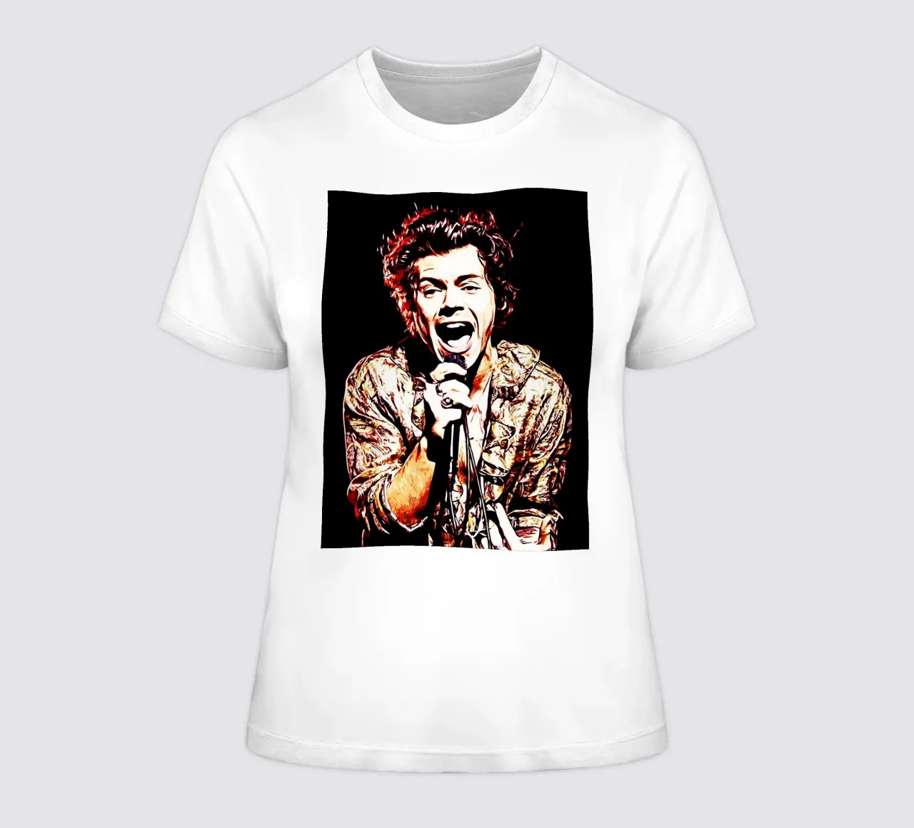 Harry Styles 8 Art women's fitted t-shirt by music soul