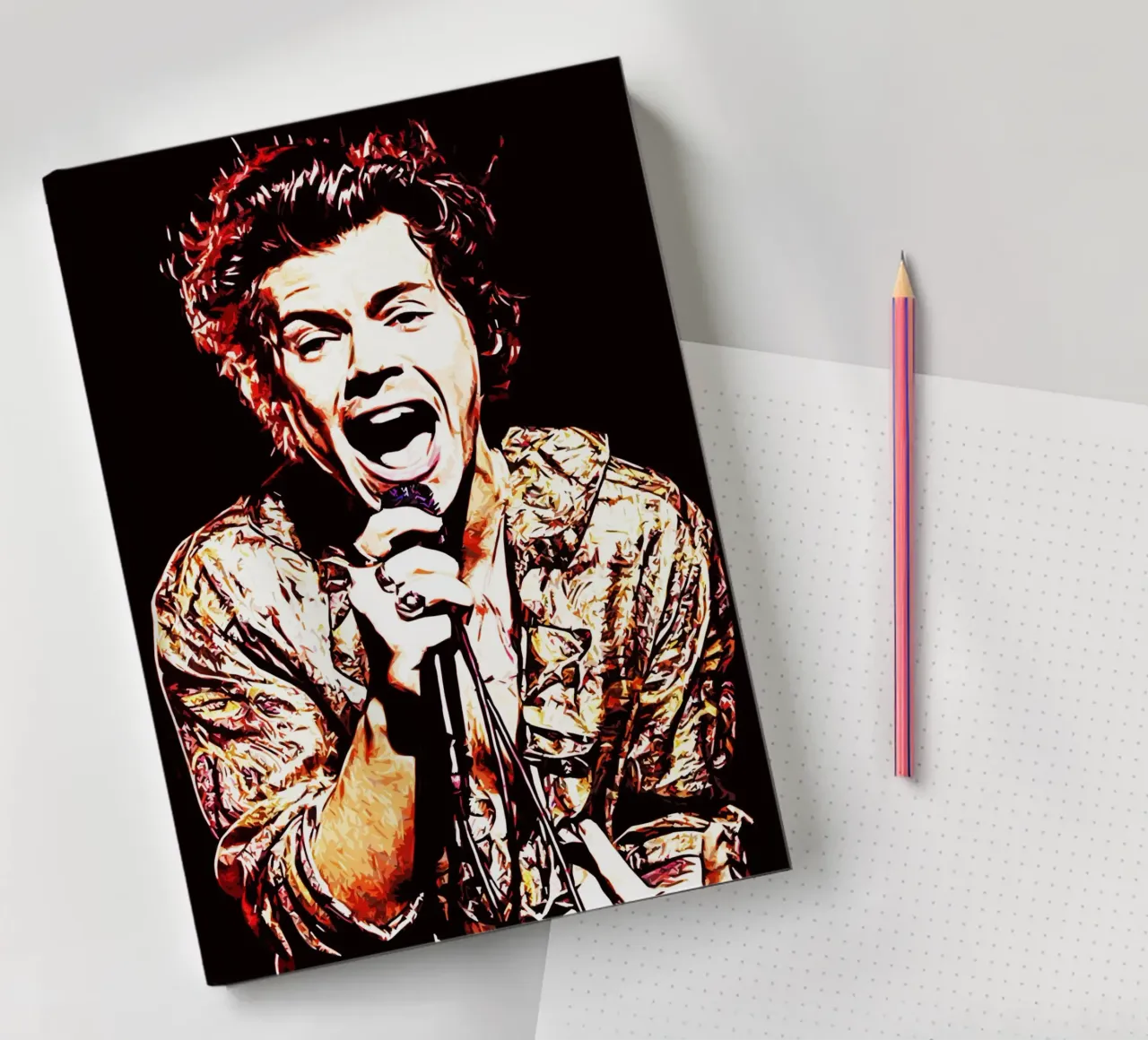 Harry Styles 8 Art notebook by music soul