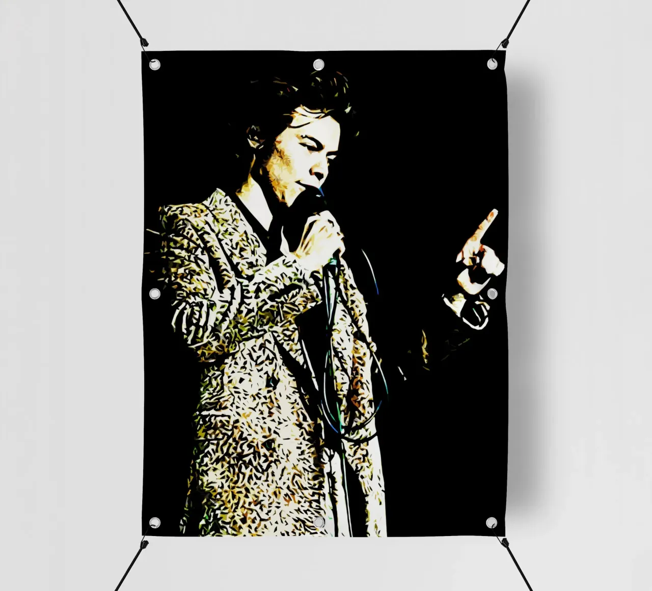 Poster artistico del concerto di Harry Styles telo in pvc da music soul