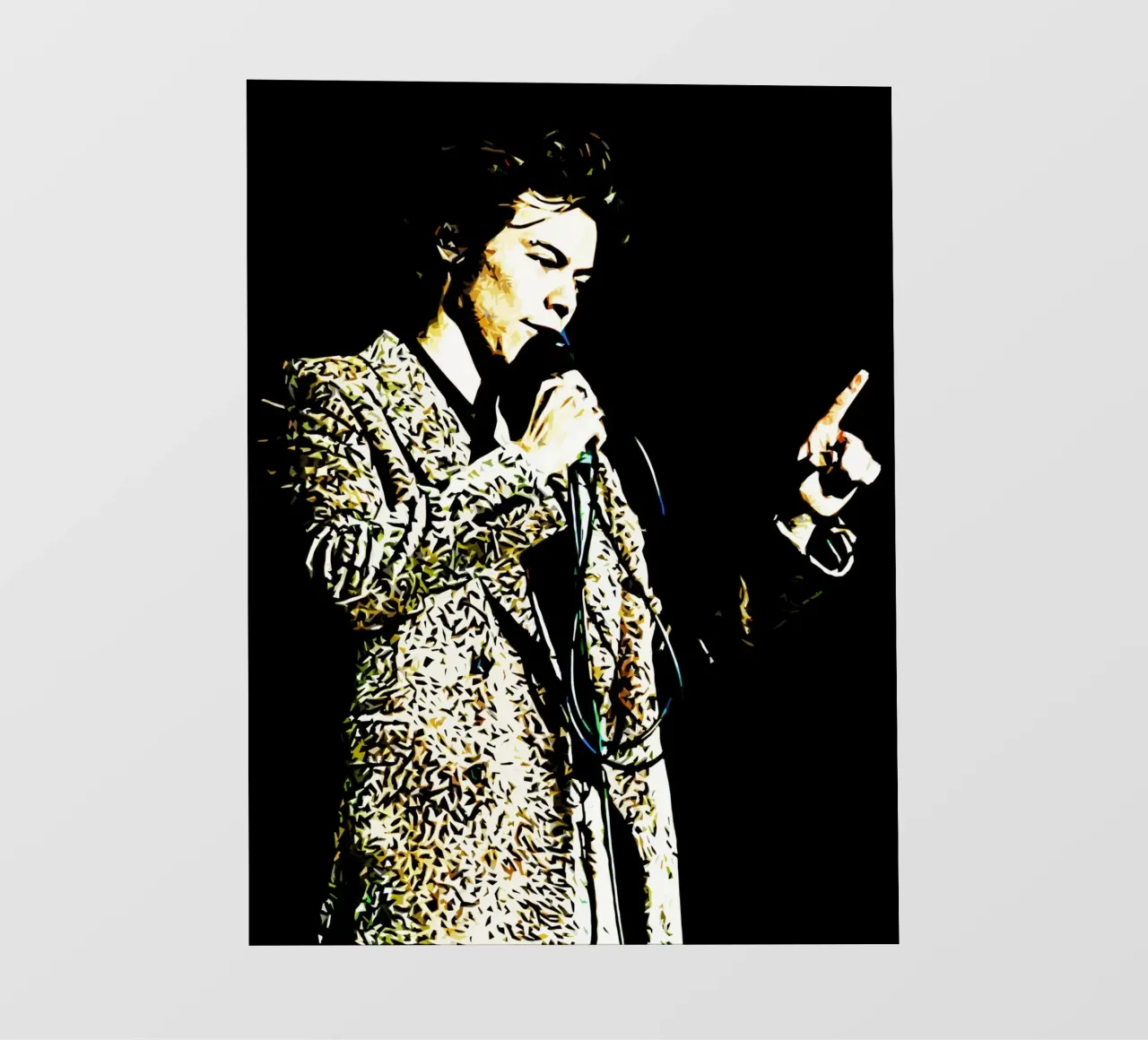 Poster artistico del concerto di Harry Styles telo in pvc da music soul